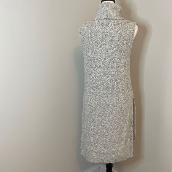 Alya Women's Tunic Sweater Sleeveless Turtleneck High Low Knitted Gray‎ Medium - Picture 5 of 9